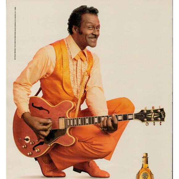 1988 Christian Brothers Brandy f/ Chuck Berry Vintage Print Ad (L15) - Picture 2 of 3